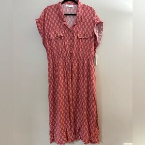 NWT Lucky Brand Floral Rose Medallion Dress XXL